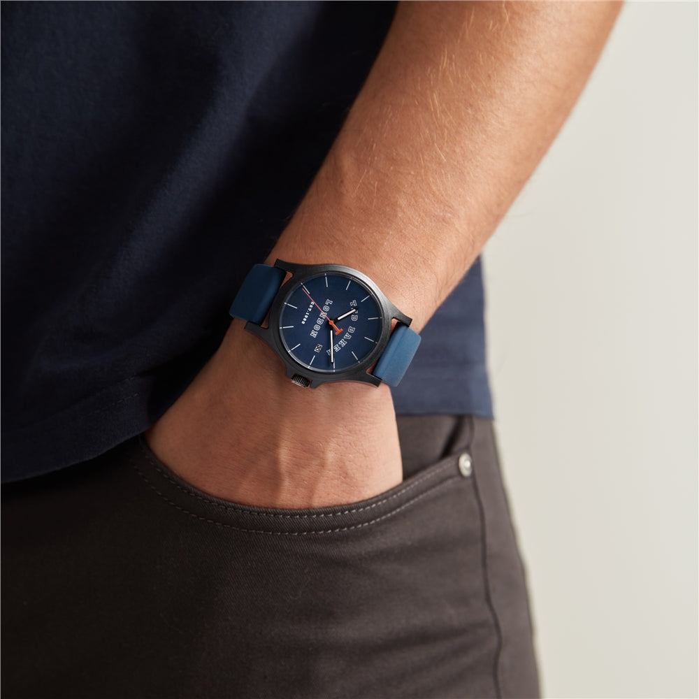 Ted Baker Mens Blue Silicone Strap Watch