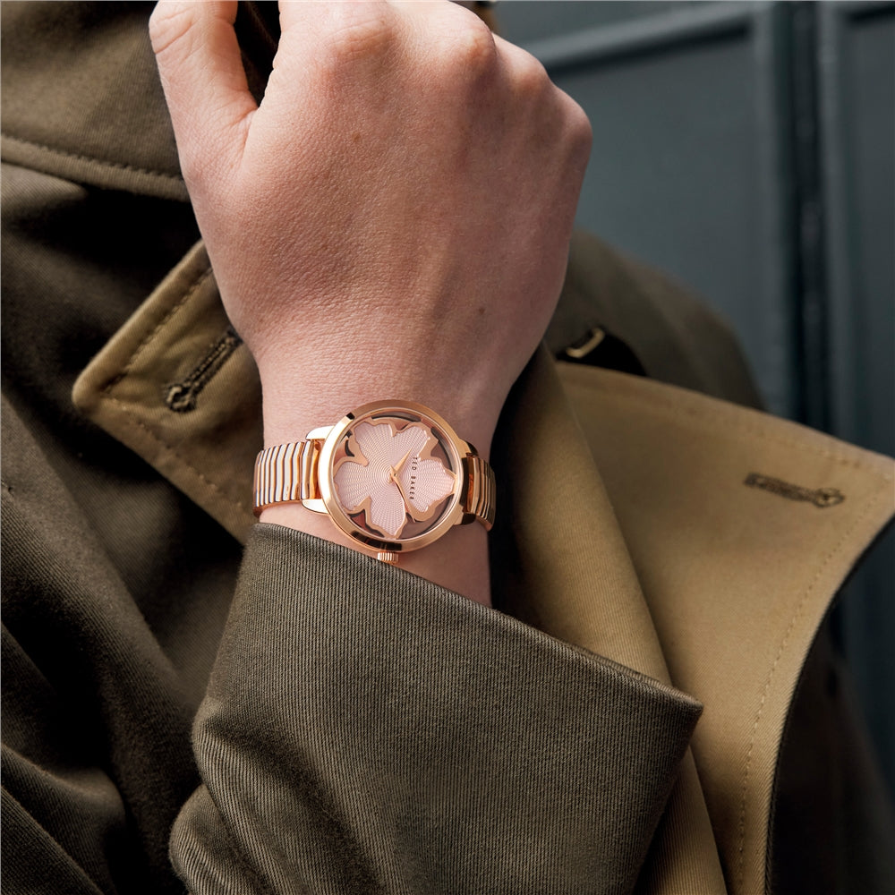 Ted Baker Rose Gold + Pink Magnolia Bracelet Watch