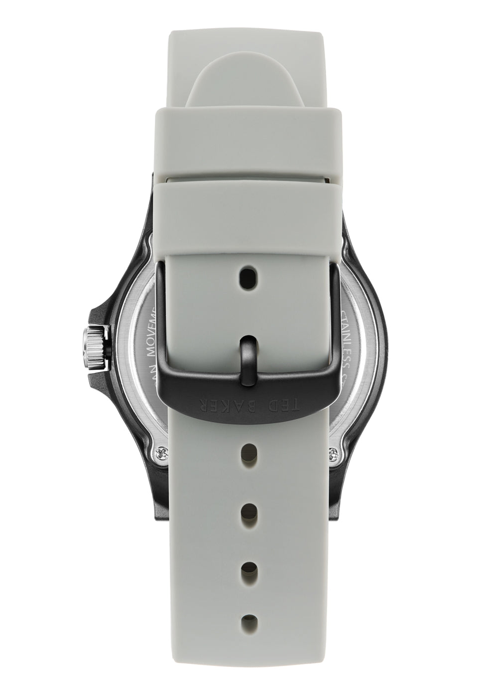 Ted Baker Mens Grey Silicone Strap Watch