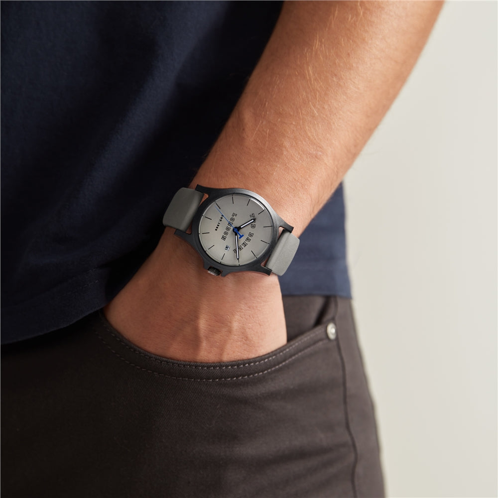 Ted Baker Mens Grey Silicone Strap Watch