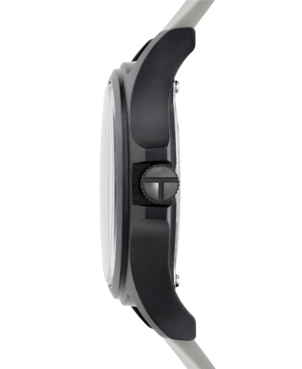 Ted Baker Mens Grey Silicone Strap Watch