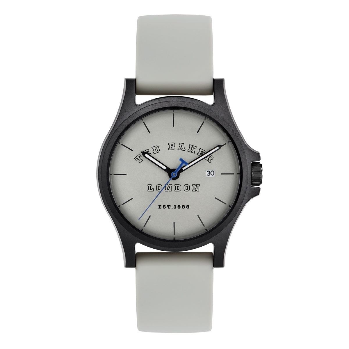 Ted Baker Mens Grey Silicone Strap Watch