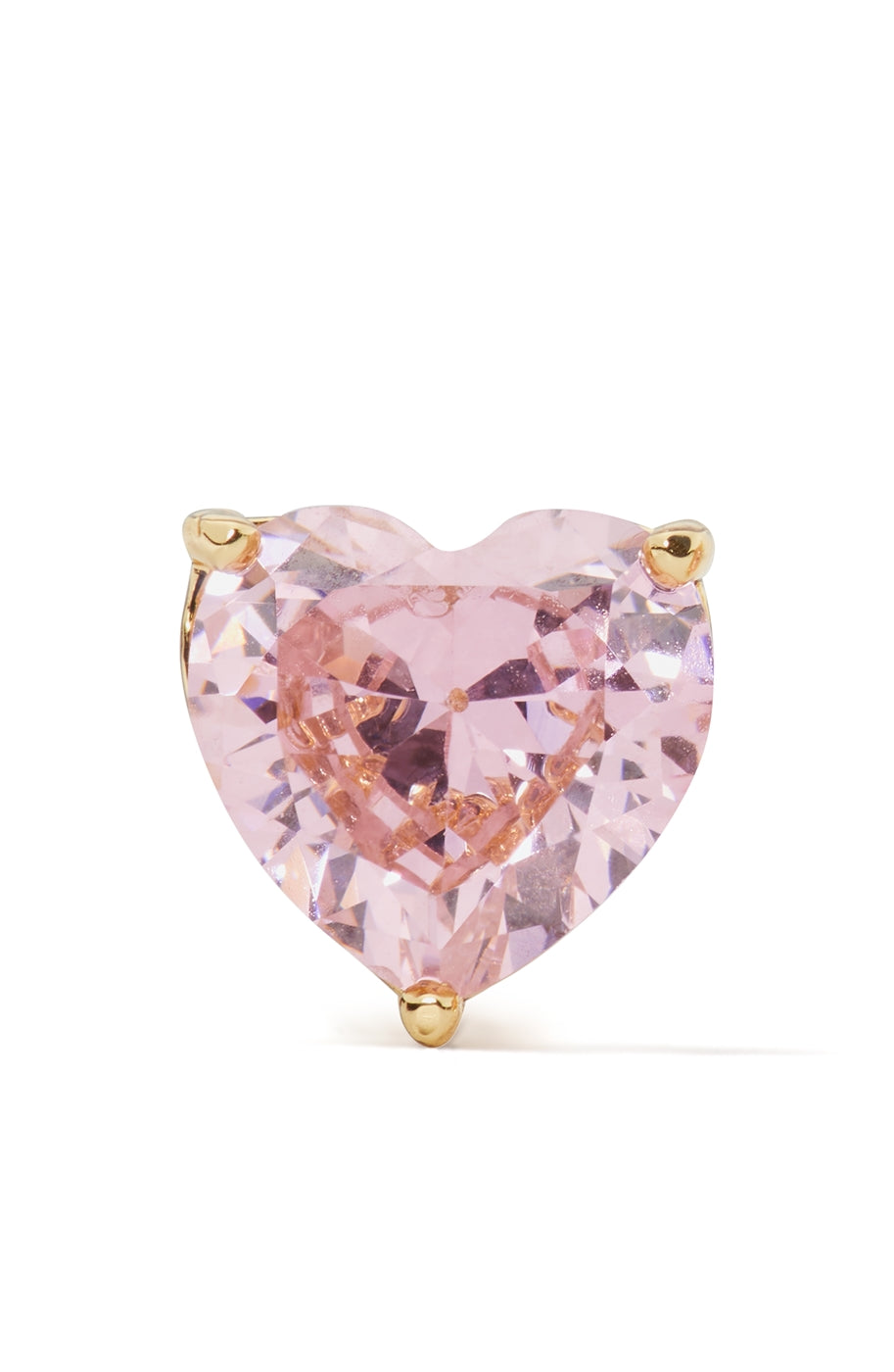 Kate Spade New York Gold Pink Crystal Heart Earrings
