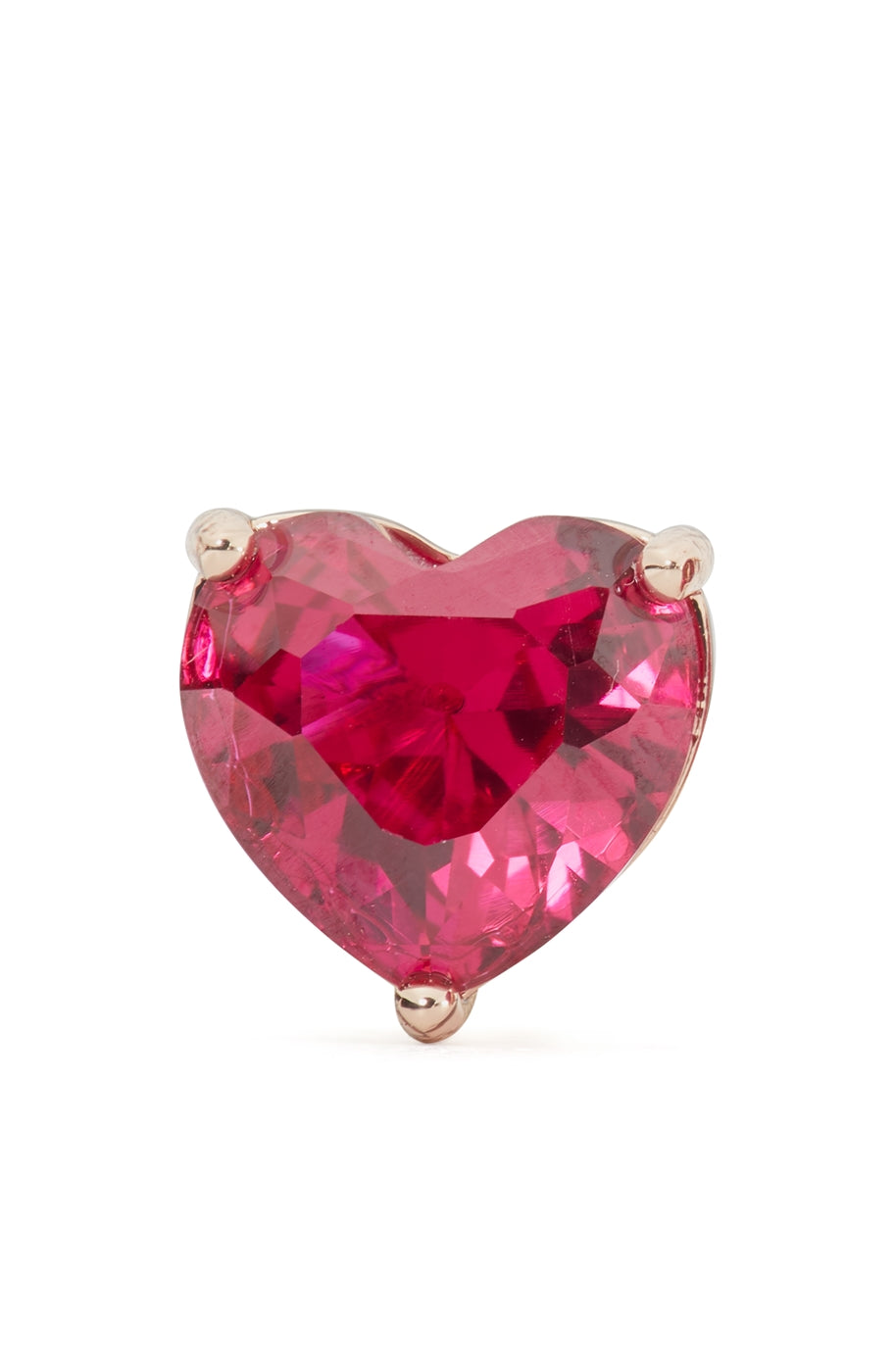 Kate Spade New York Gold Red Crystal Heart Earrings