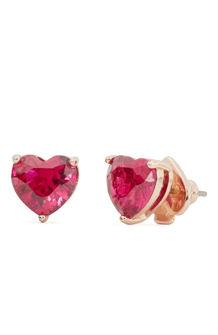 Kate Spade New York Gold Red Crystal Heart Earrings