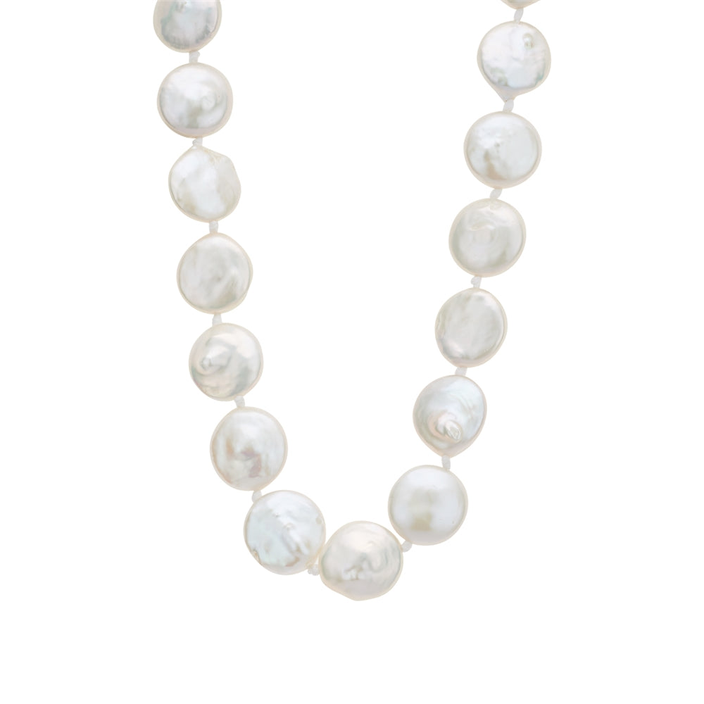 Argento Gold Flat Pearl Necklace