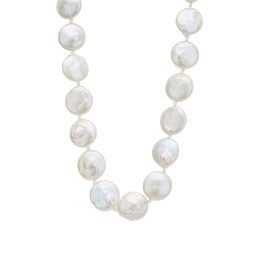 Argento Gold Flat Pearl Necklace