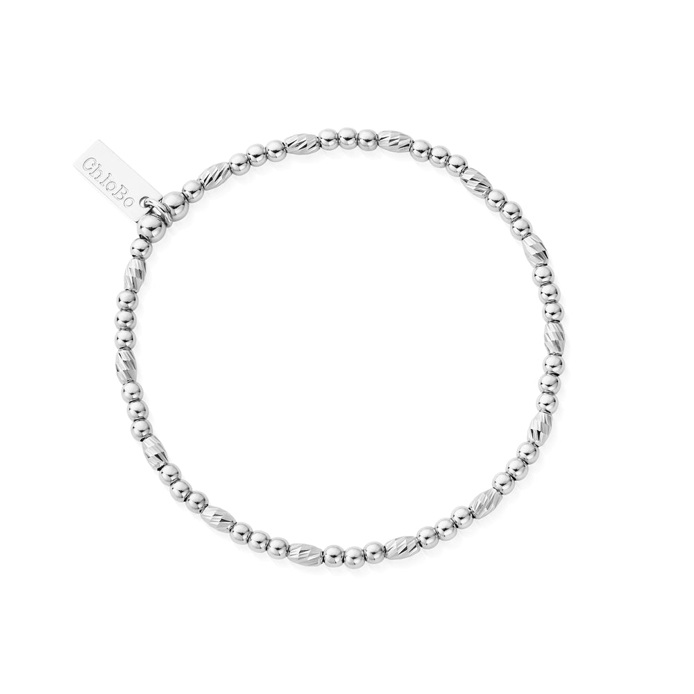 ChloBo Silver Dainty Sparkle Bracelet