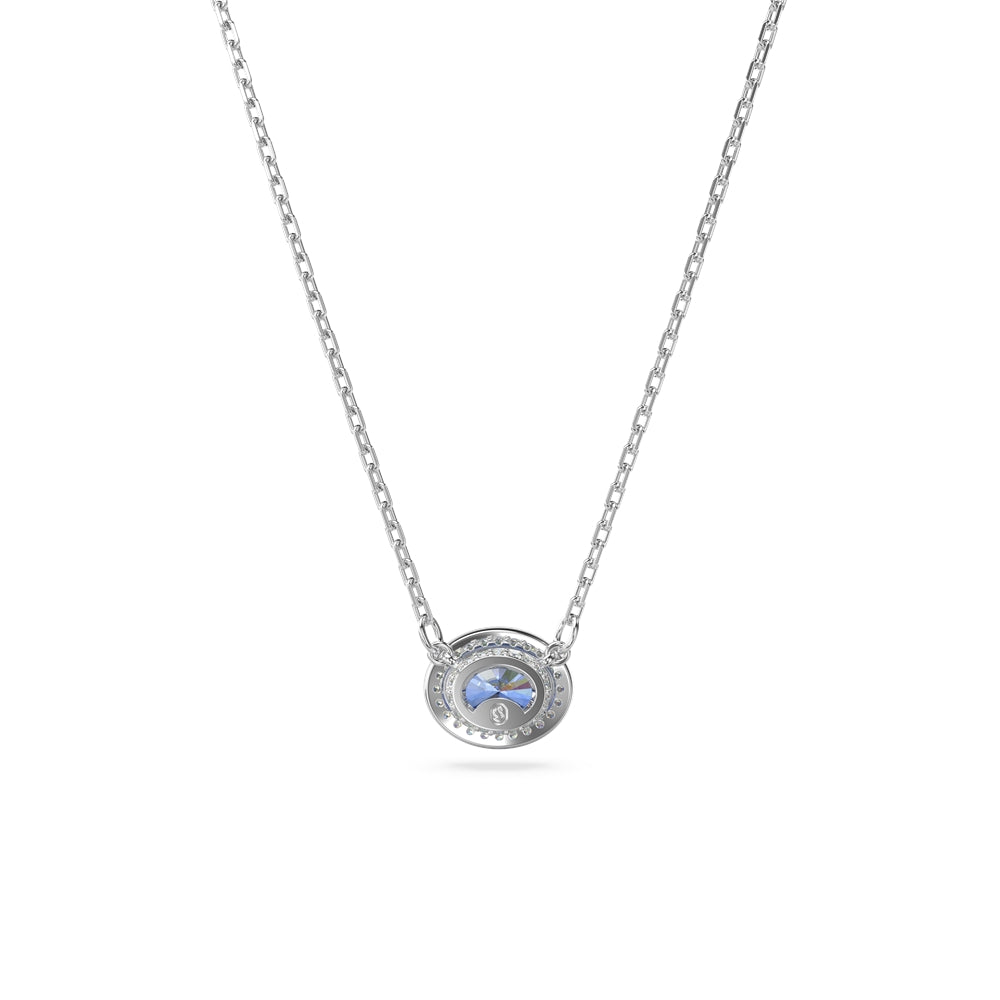 Swarovski Constella Blue Oval Cut Rhodium Necklace