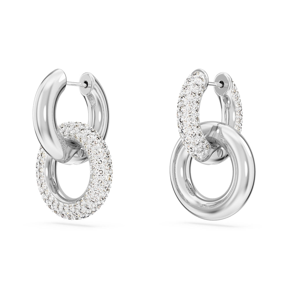 Swarovski Dextera Interlocking Loop Crystal Hoop Earrings