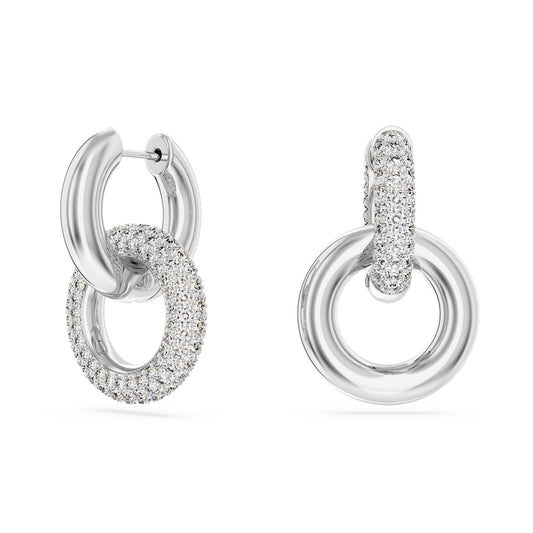 Swarovski Dextera Interlocking Loop Crystal Hoop Earrings