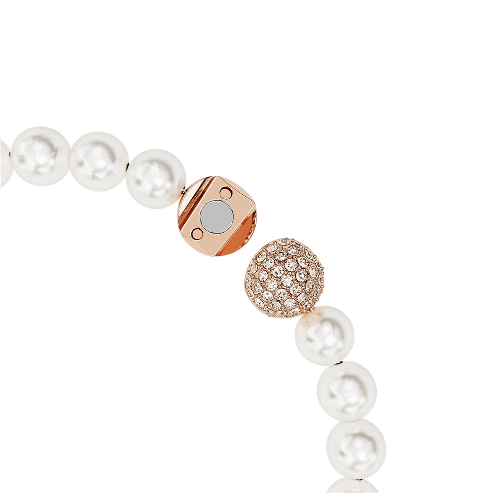 Swarovski Nice Rose-Gold Pearl Feather Bracelet
