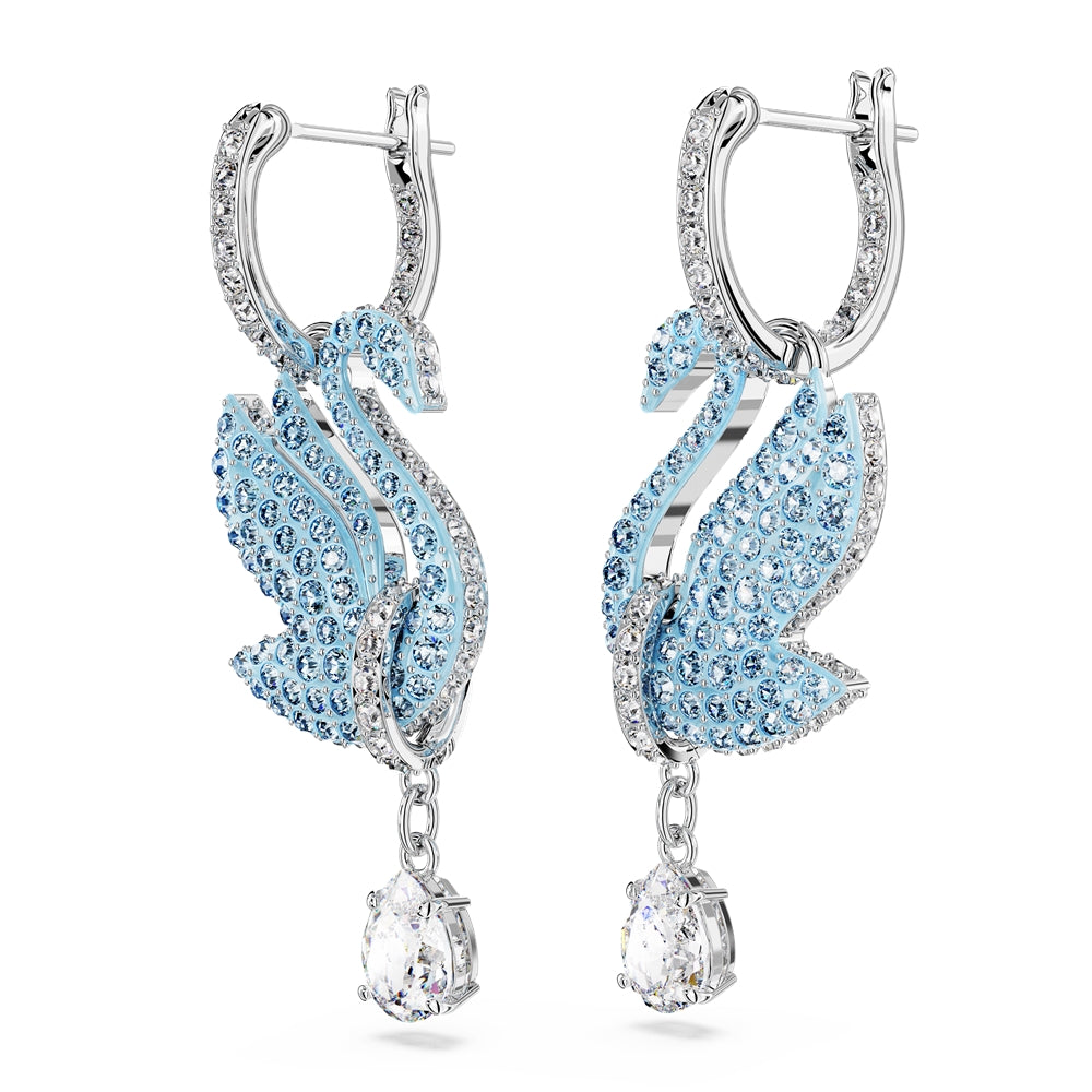 Swarovski Swarovski Blue Swan Drop Earrings