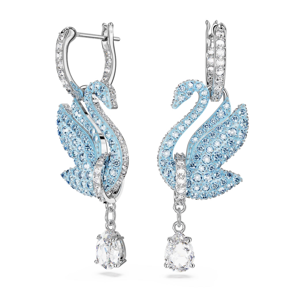 Swarovski Swarovski Blue Swan Drop Earrings