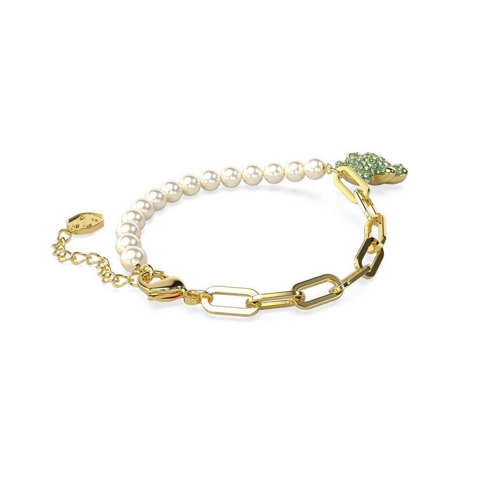 Swarovski Teddy Green and Pearl Gold-Tone Bracelet
