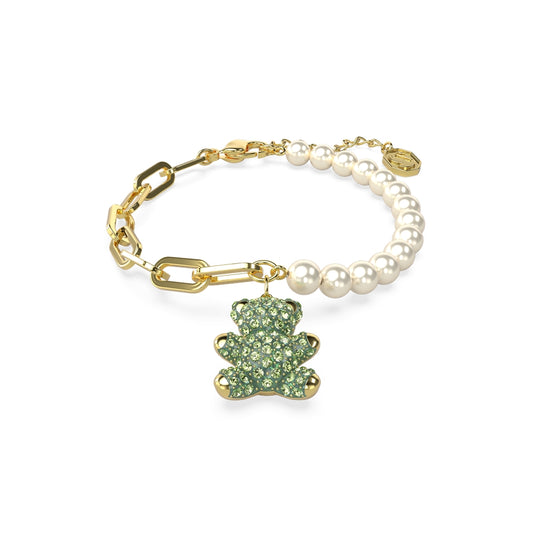 Swarovski Teddy Green and Pearl Gold-Tone Bracelet