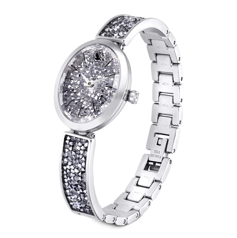 Swarovski Crystal Rock Stainless Steel Crystal Oval Watch