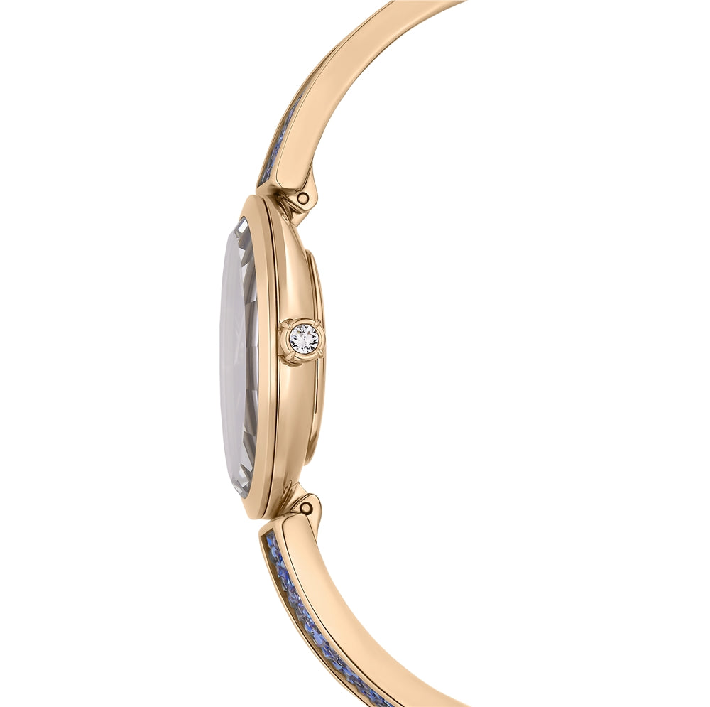 Swarovski Crystal Rock Blue and Rose-Gold Oval Watch