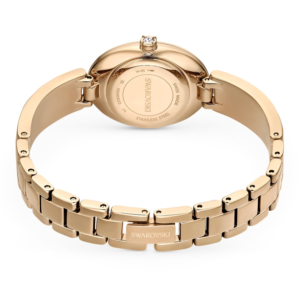 Swarovski Crystal Rock Blue and Rose-Gold Oval Watch