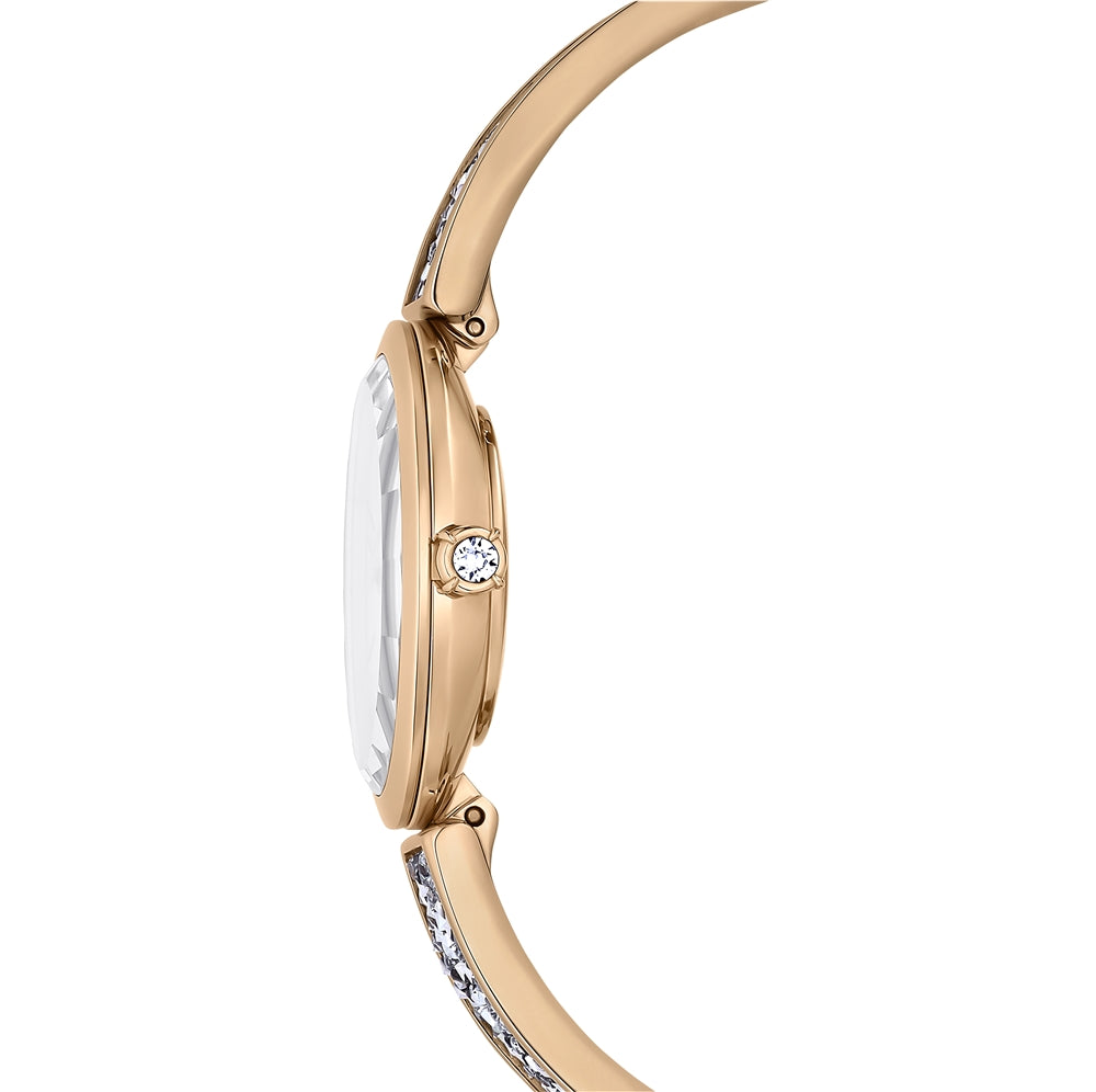 Swarovski Crystal Rock White and Rose-Gold Oval Watch
