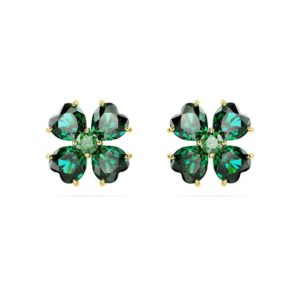 Swarovski Idillia Clover Green Stud Earrings