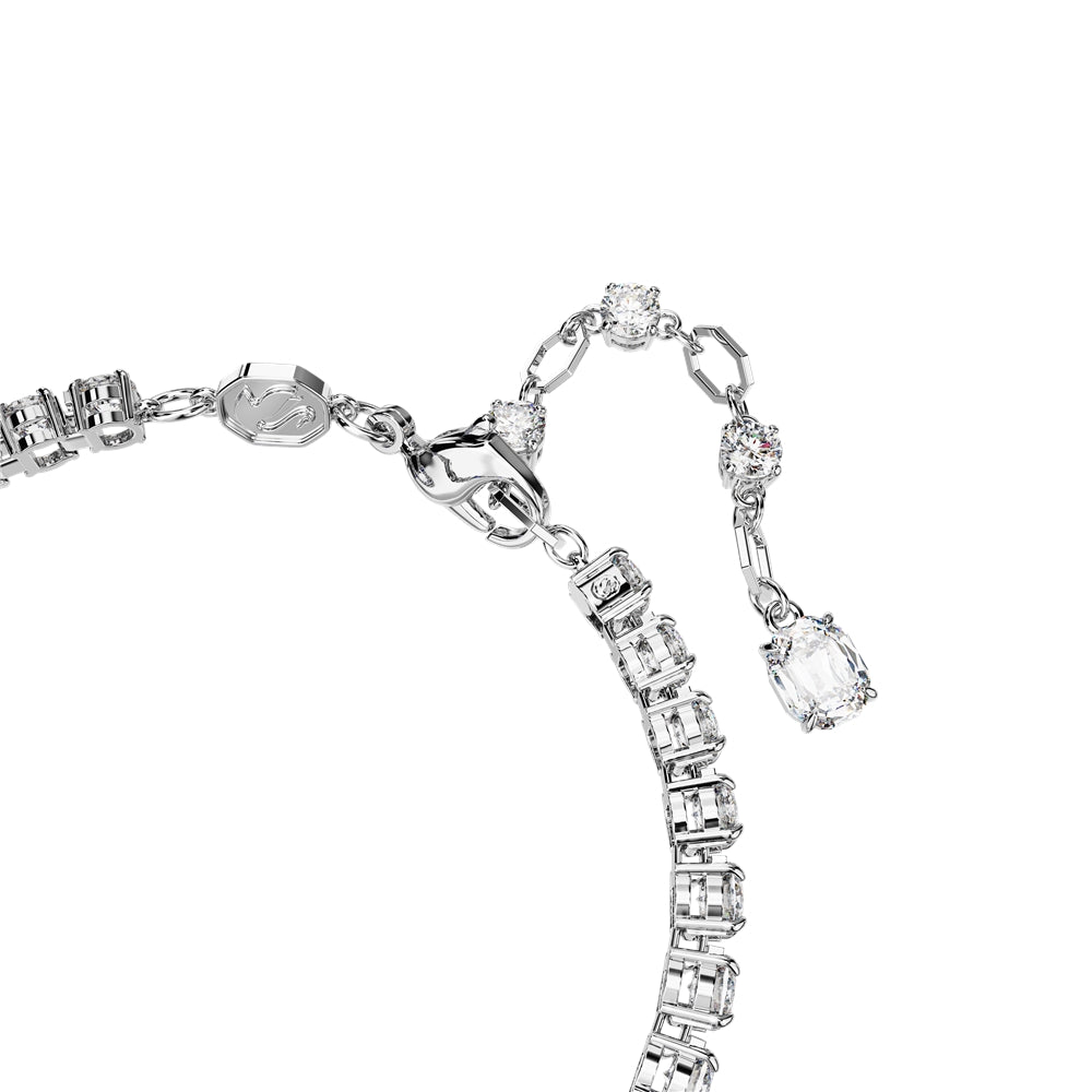 Swarovski Matrix Mixed Cuts Green and White Tennis Bracelet