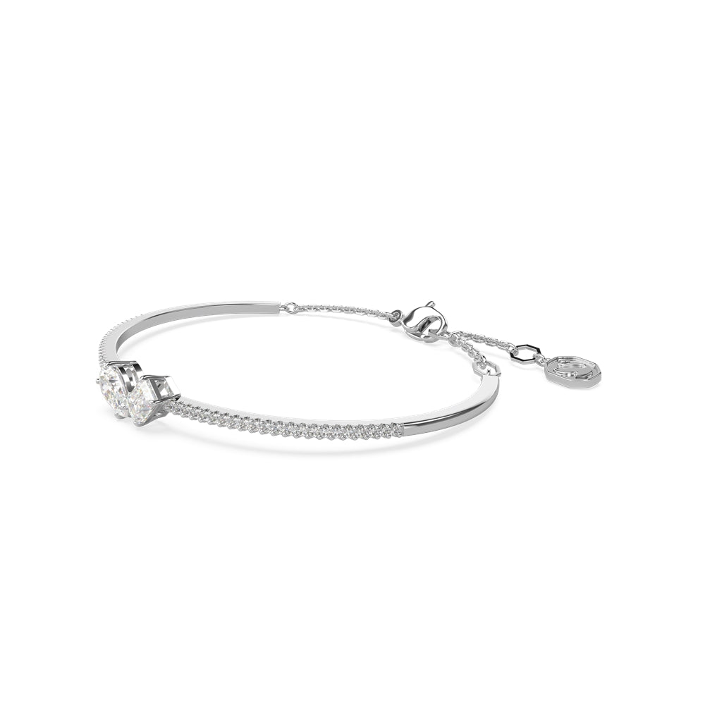 Swarovski Mesmera White Mixed Cuts Rhodium Bangle
