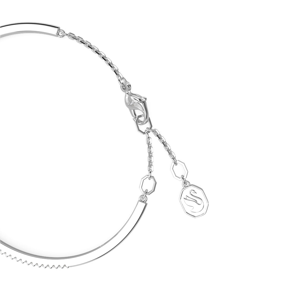 Swarovski Mesmera White Mixed Cuts Rhodium Bangle