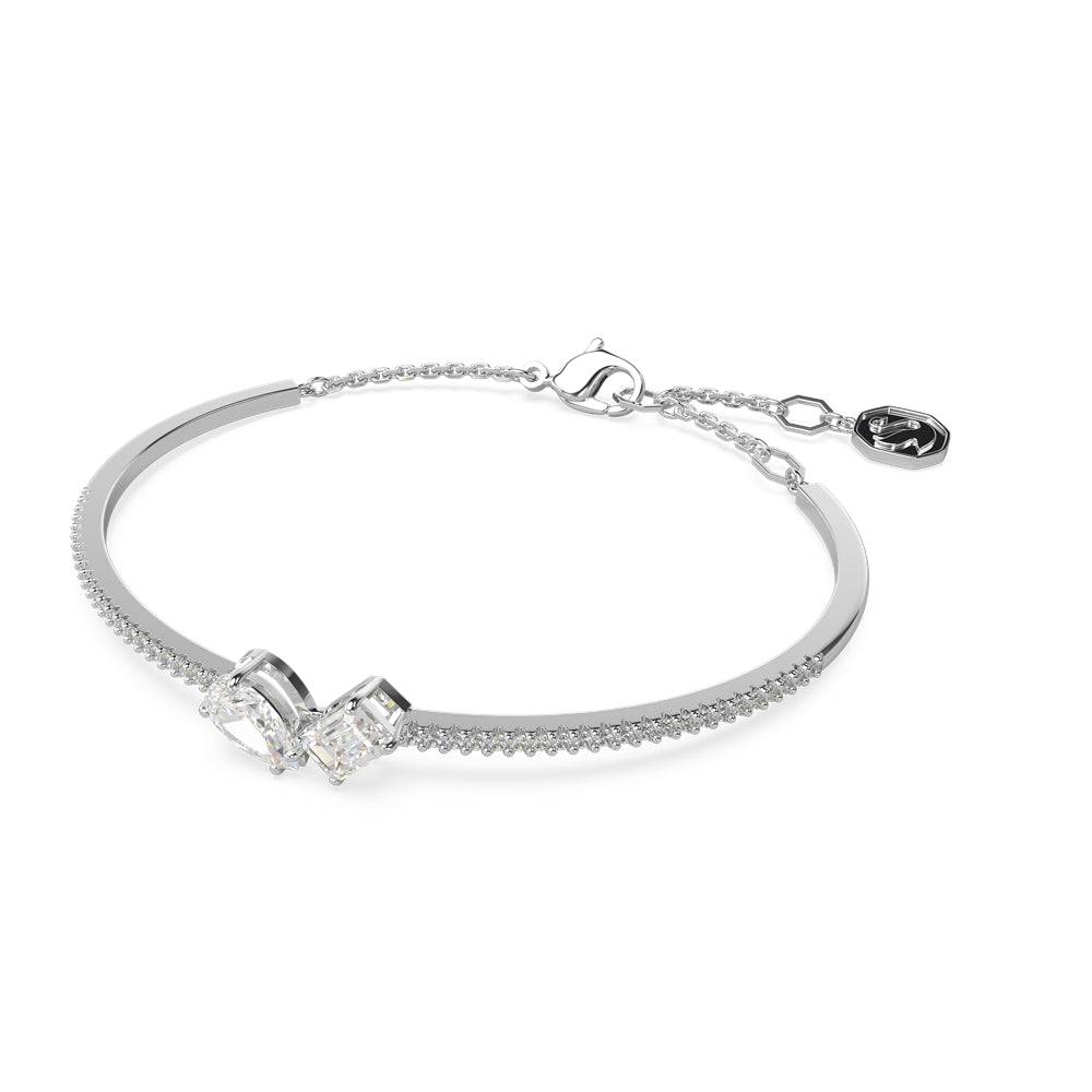Swarovski Mesmera White Mixed Cuts Rhodium Bangle
