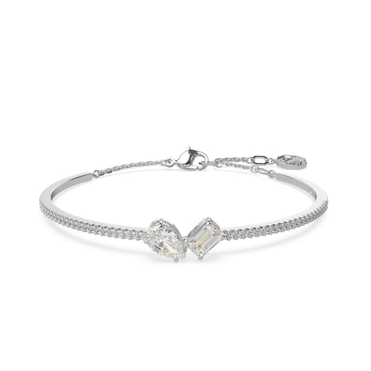 Swarovski Mesmera White Mixed Cuts Rhodium Bangle