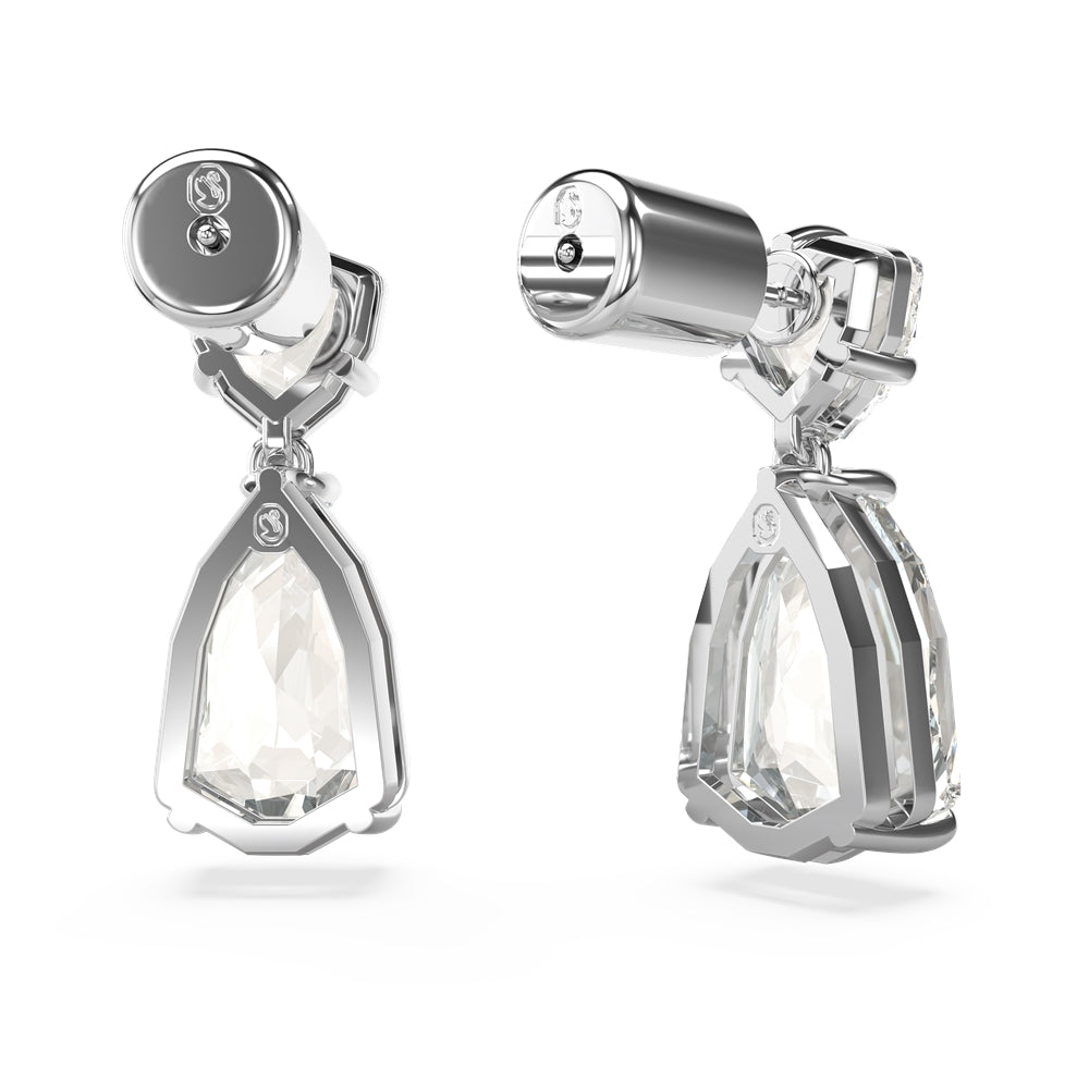 Swarovski Mesmara Mixed Cuts Rodium Plated Drop Earrings