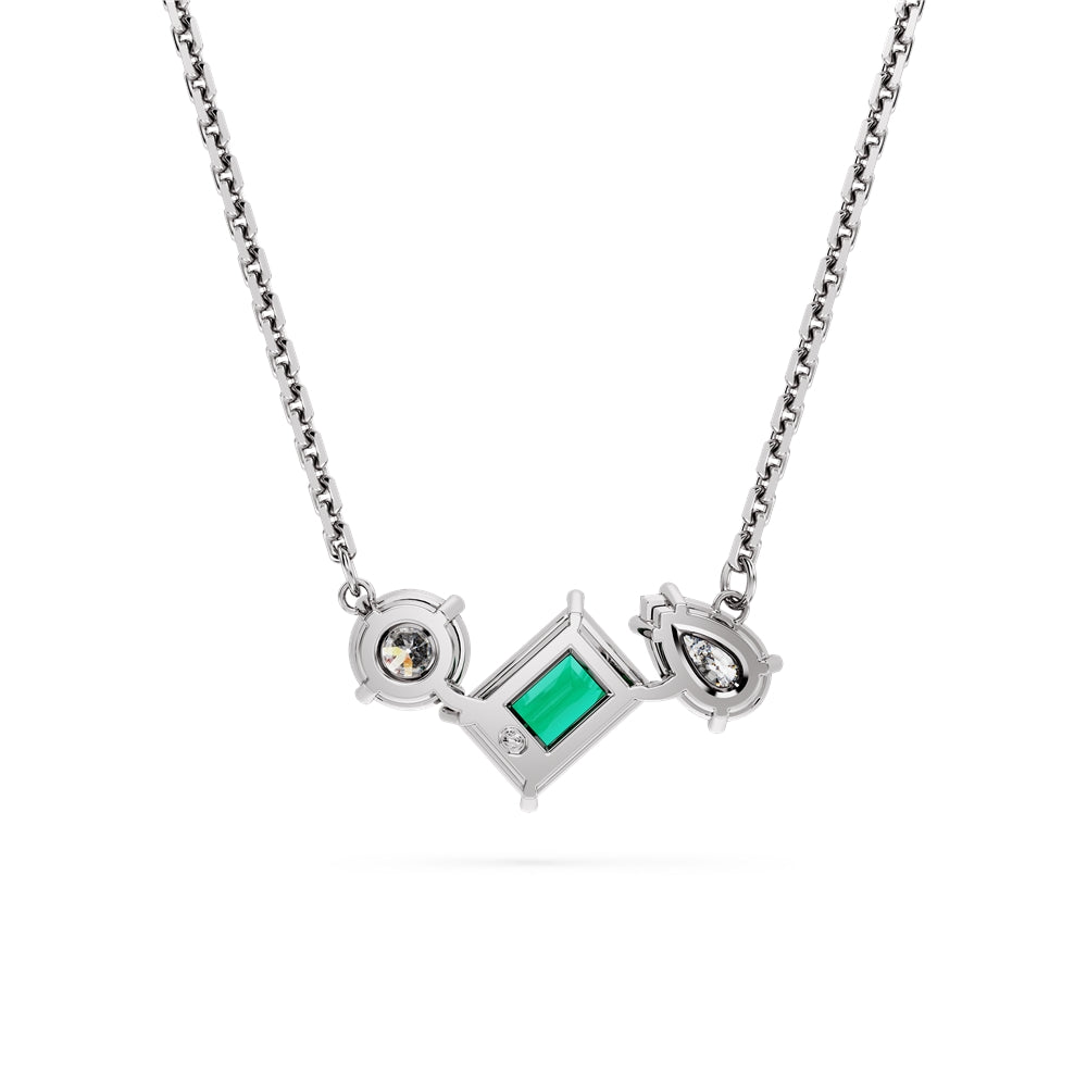 Swarovski Mesmara Mixed Cuts Green Pendant Statement Necklace