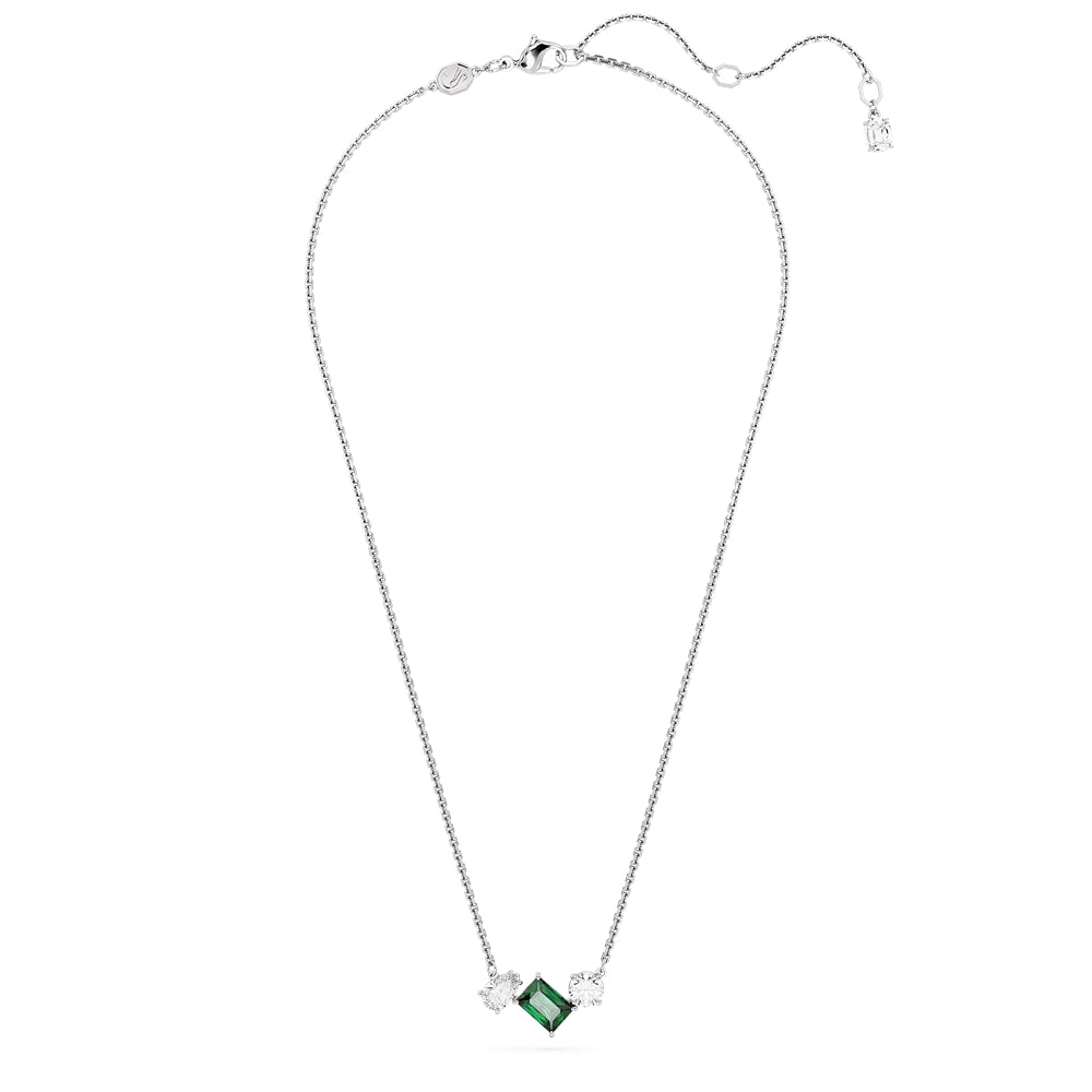 Swarovski Mesmara Mixed Cuts Green Pendant Statement Necklace