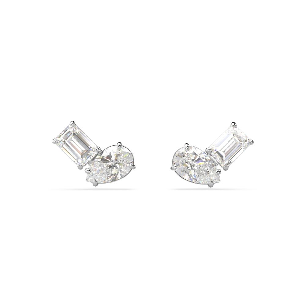 Swarovski Mesmara Mixed Cuts White Earring and Necklace Set