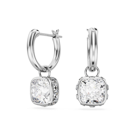 Swarovski Stilla Square Cut White Drop Earrings