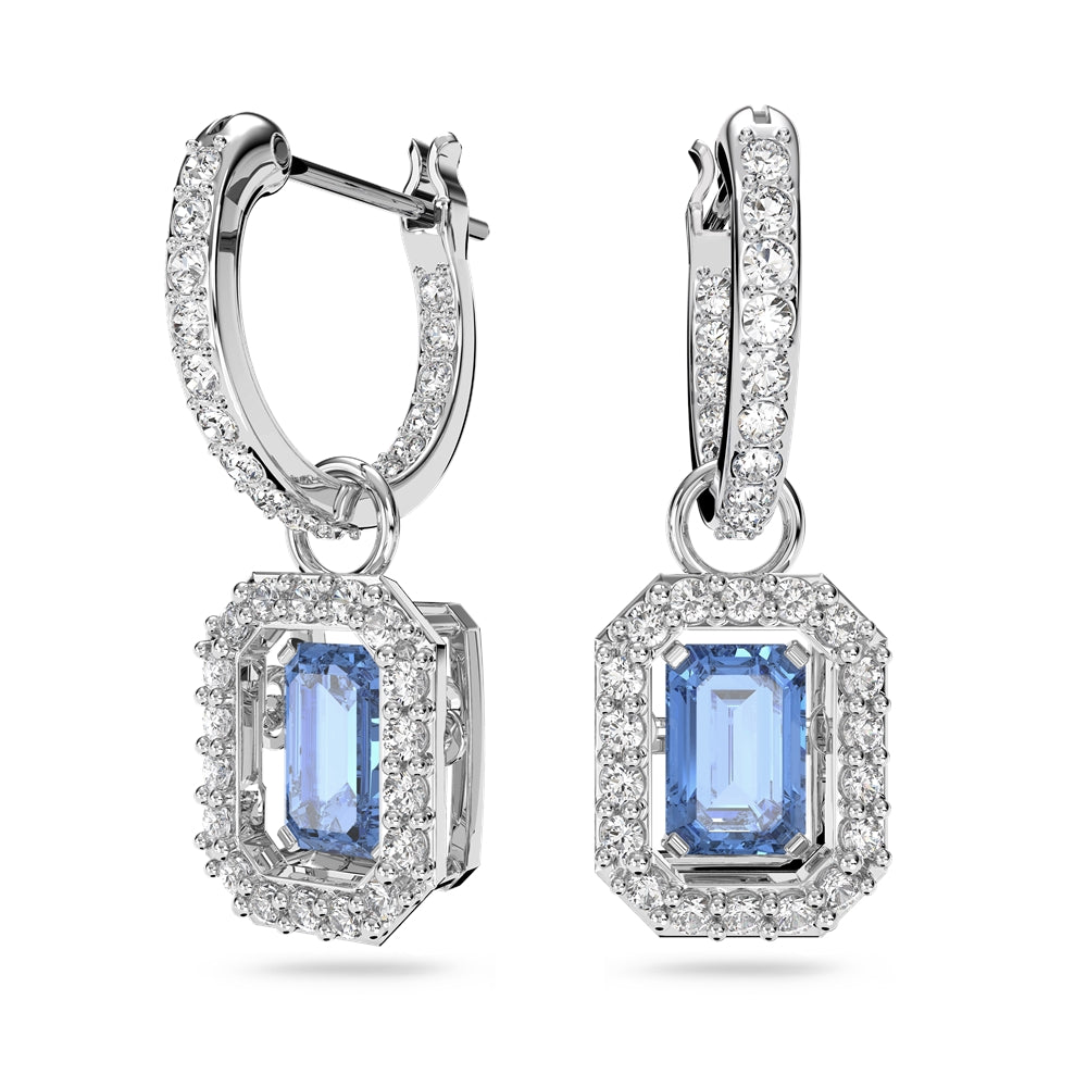 Swarovski Millenia Octagon Cut Blue Earrings