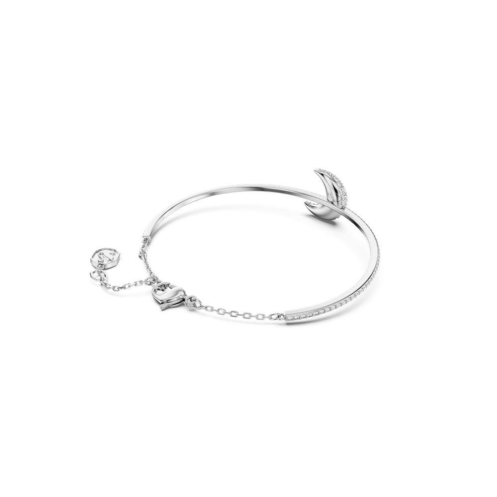 Swarovski Luna Crystal Moon Rhodium Bangle