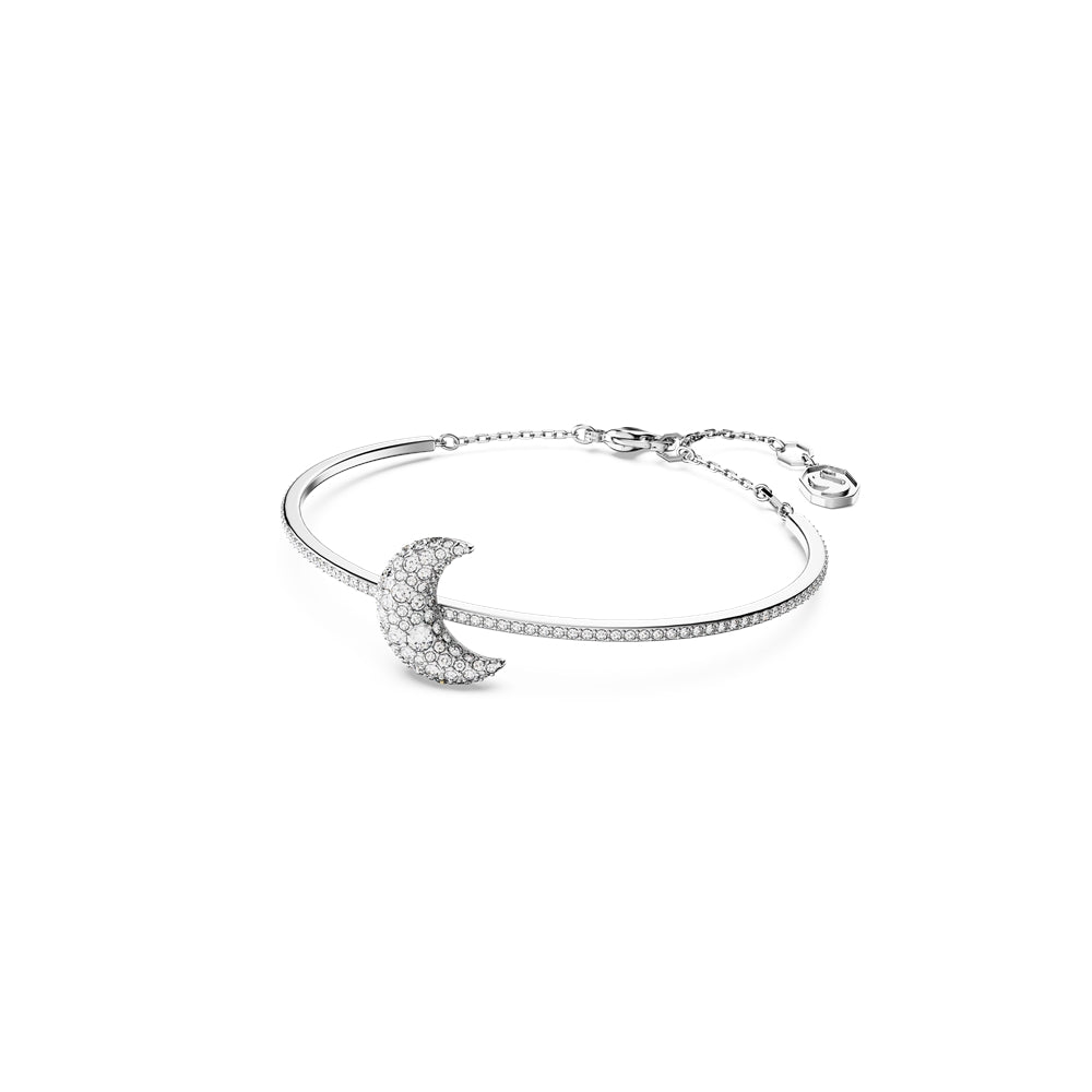 Swarovski Luna Crystal Moon Rhodium Bangle