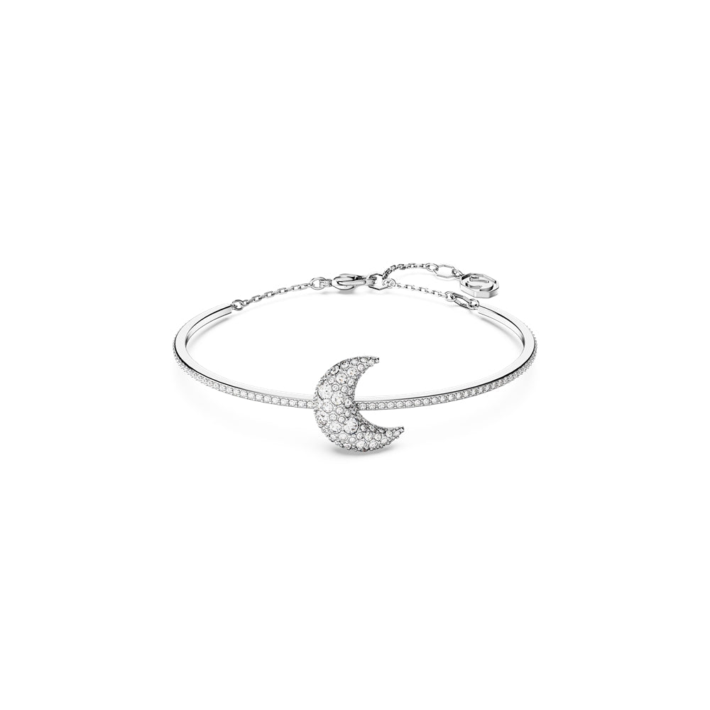Swarovski Luna Crystal Moon Rhodium Bangle