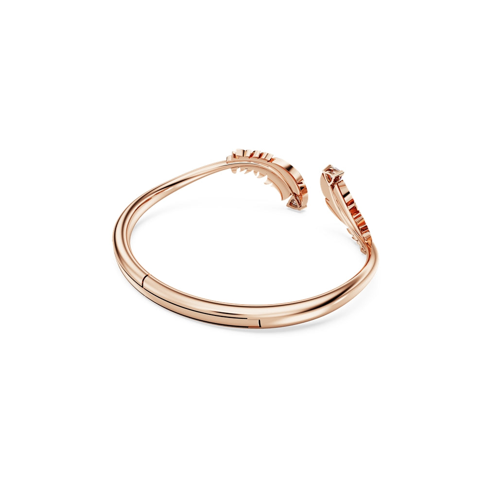 Swarovski Nice Rose-Gold Feather Bangle