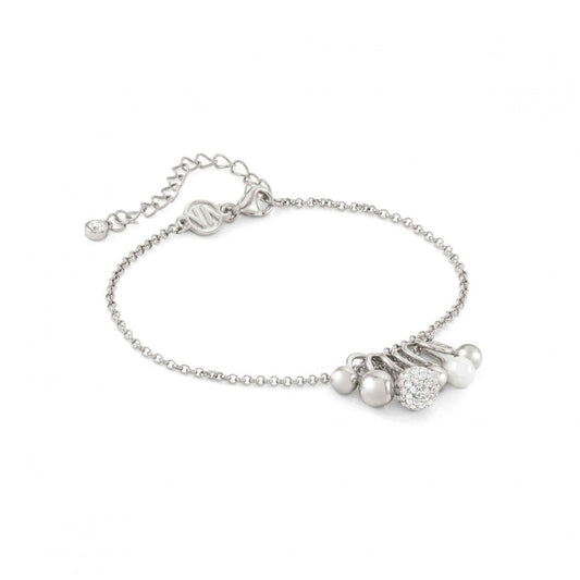 Nomination Soul Silver Crystal Ball Pearl Bracelet 