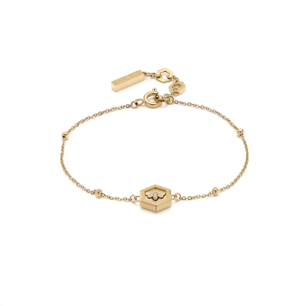Olivia Burton Gold Bee and Honeycomb Bracelet