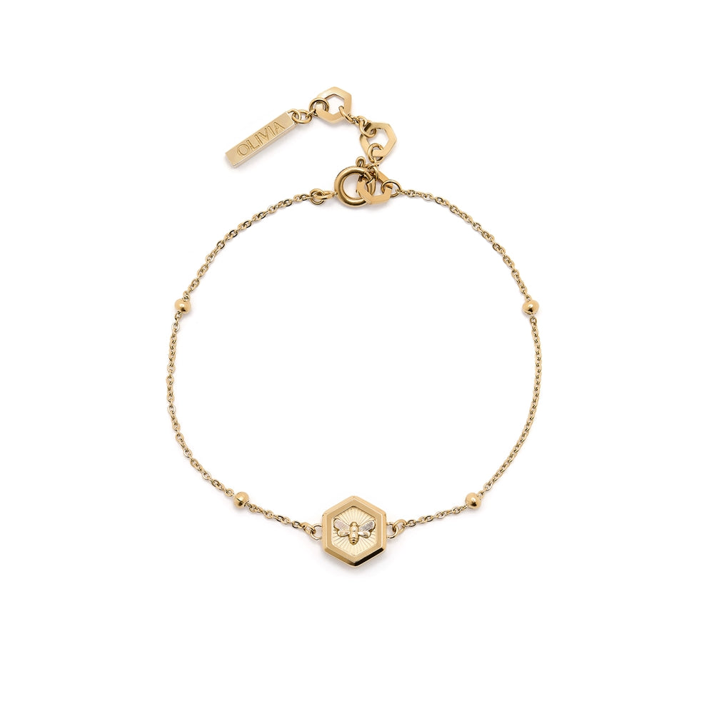 Olivia Burton Gold Bee and Honeycomb Bracelet