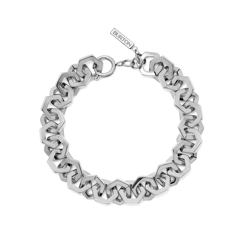 Olivia Burton Silver Honeycomb Detail Link Bracelet