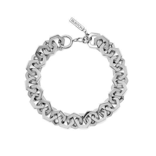 Olivia Burton Silver Honeycomb Detail Link Bracelet