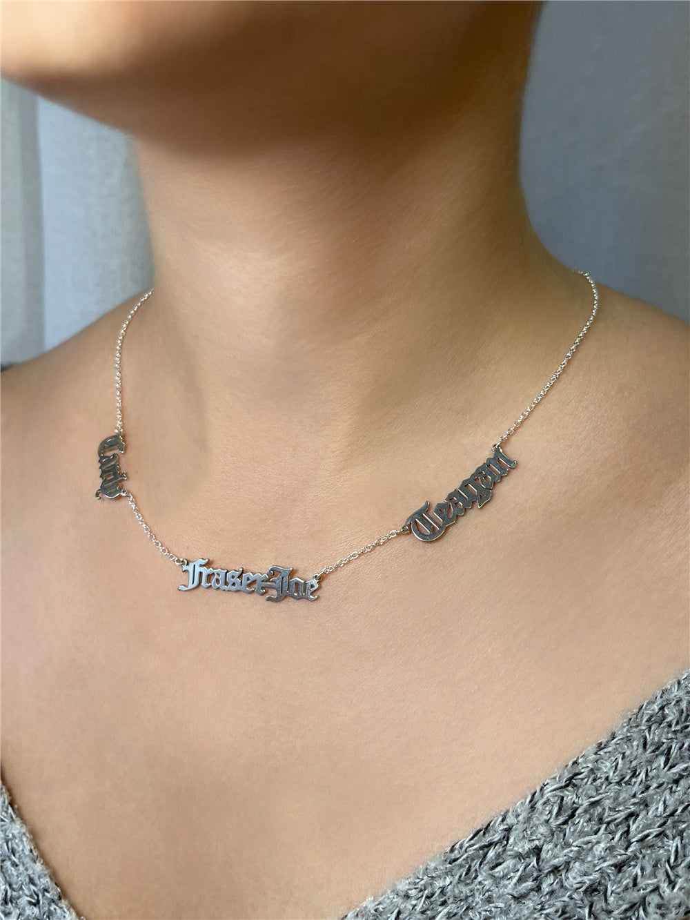 Argento Multiple Name Necklace