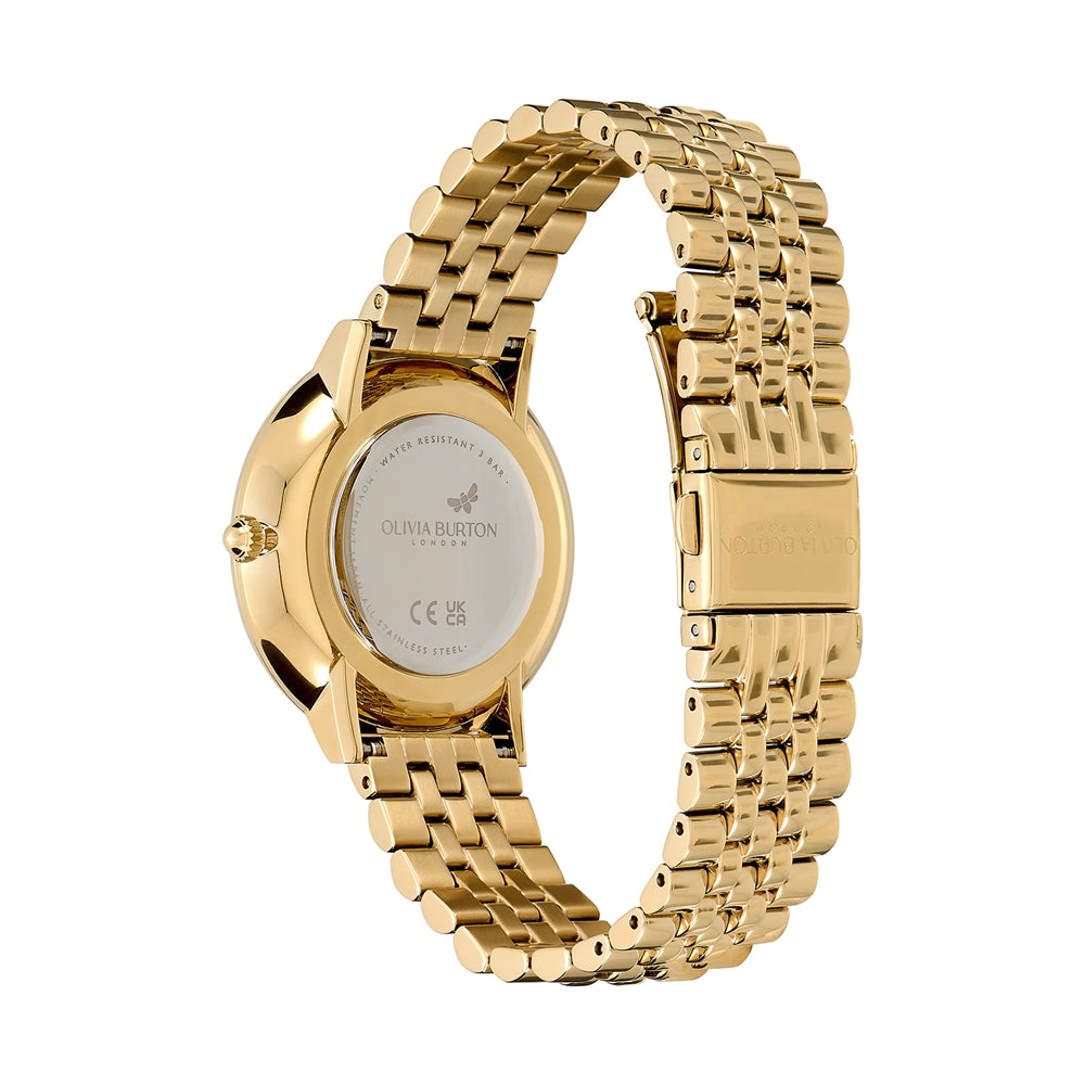 Olivia Burton Gold Celestial Nova 5 Link Watch