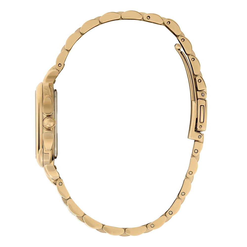 Olivia Burton Gold Square Light Gold Sunray Dial Watch