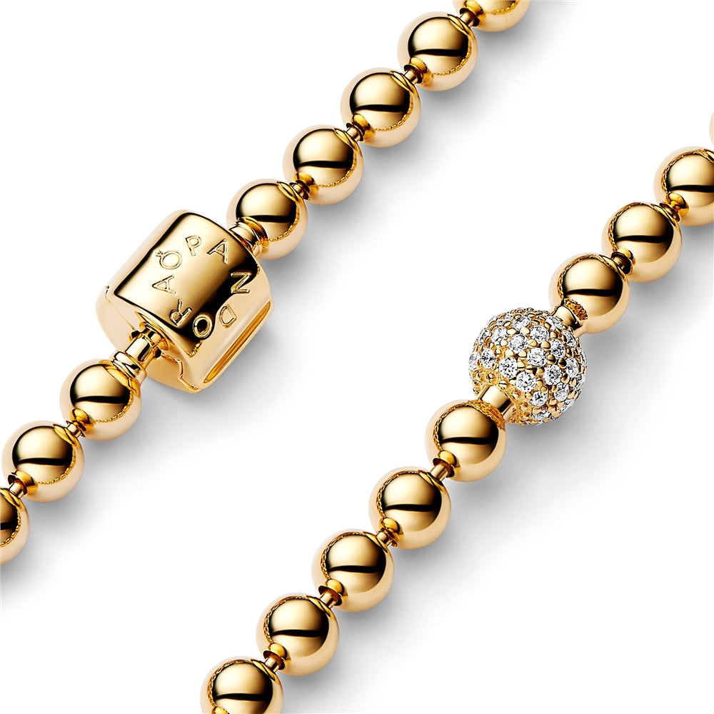 Pandora Gold Beads & Pavé & Bracelet