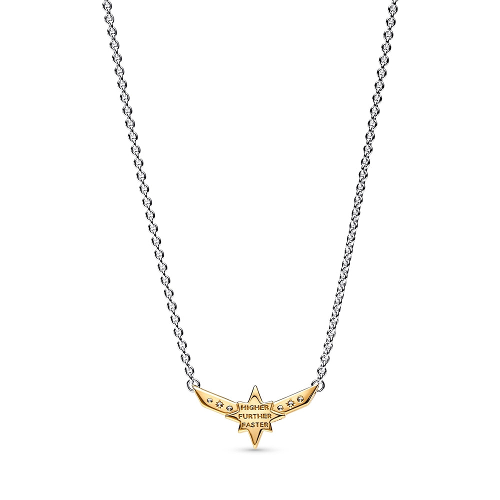 Pandora Marvel Captain Marvel Octogram Star Two-Tone Necklace